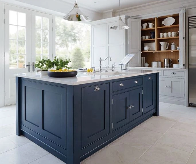 Navy Color Factory Direct Solidwood Ready to Assemble kitchen Cabinet 1