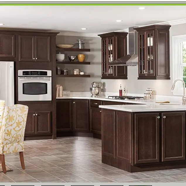 Acrylic Door Luxury Cupboards Solid Wood Maple Shaker Kitchen Storage Cabinet Design 1