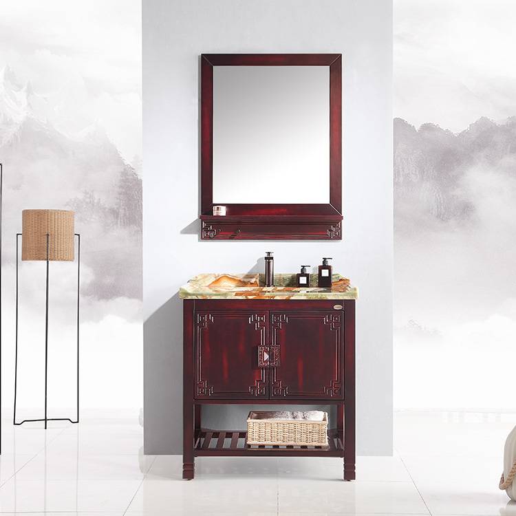 Small modern minimalist washbasin wall hanging bathroom cabinet vanity6 1