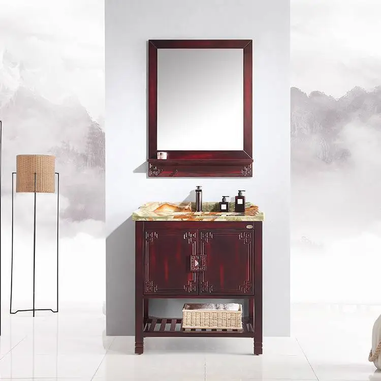 Small modern minimalist washbasin wall hanging bathroom cabinet vanity6 1