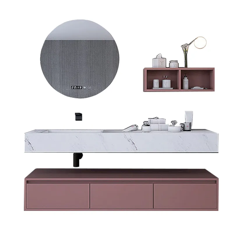 Y&R Furniture Double Bathroom Vanity Maple/Oak/Solid Wood/MDF/melaminated Particle Board/PVC/ Polywoodprice 2