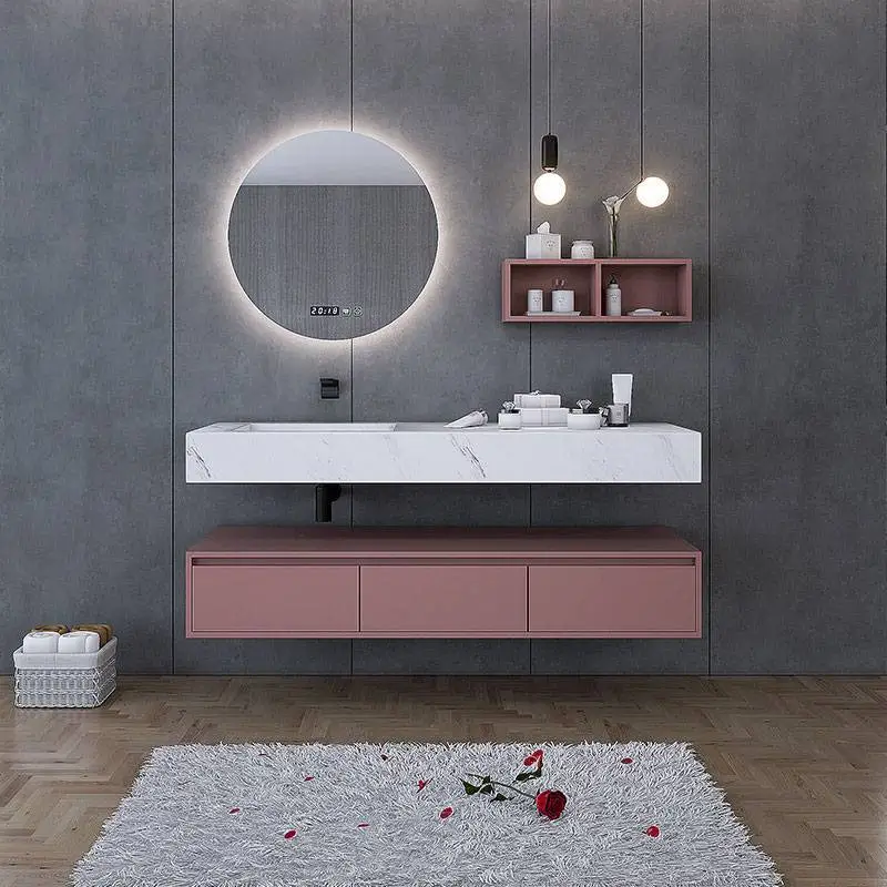 Slate one basin wash basin bathroom vanity sink simple modern toilet washbasin cabinet combination 1