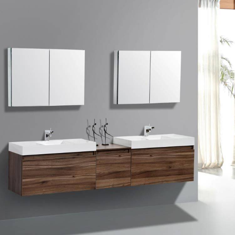 Modern Luxury Double Sink Bathroom Vanity Cabinet 1