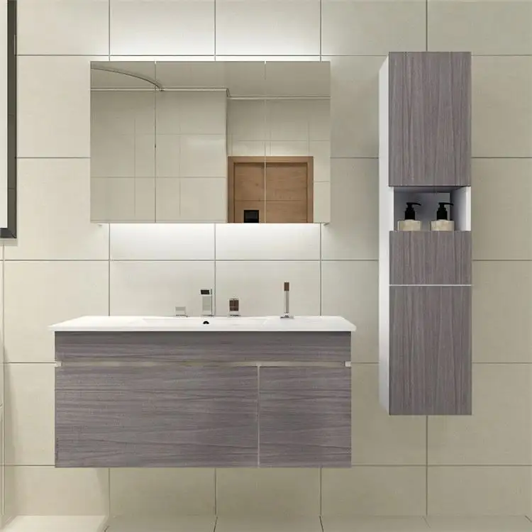 Bathroom Cabinet Modern Maple/Oak/Solid Wood/MDF/melaminated Particle Board/PVC/ Polywoodfactory 3