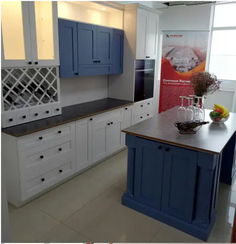 Custommodern Wood Cabinets for Kitchen 20-45 Days Maple/Oak/Solid Wood/MDF/melaminated Particle Board/PVC/ Polywood 2