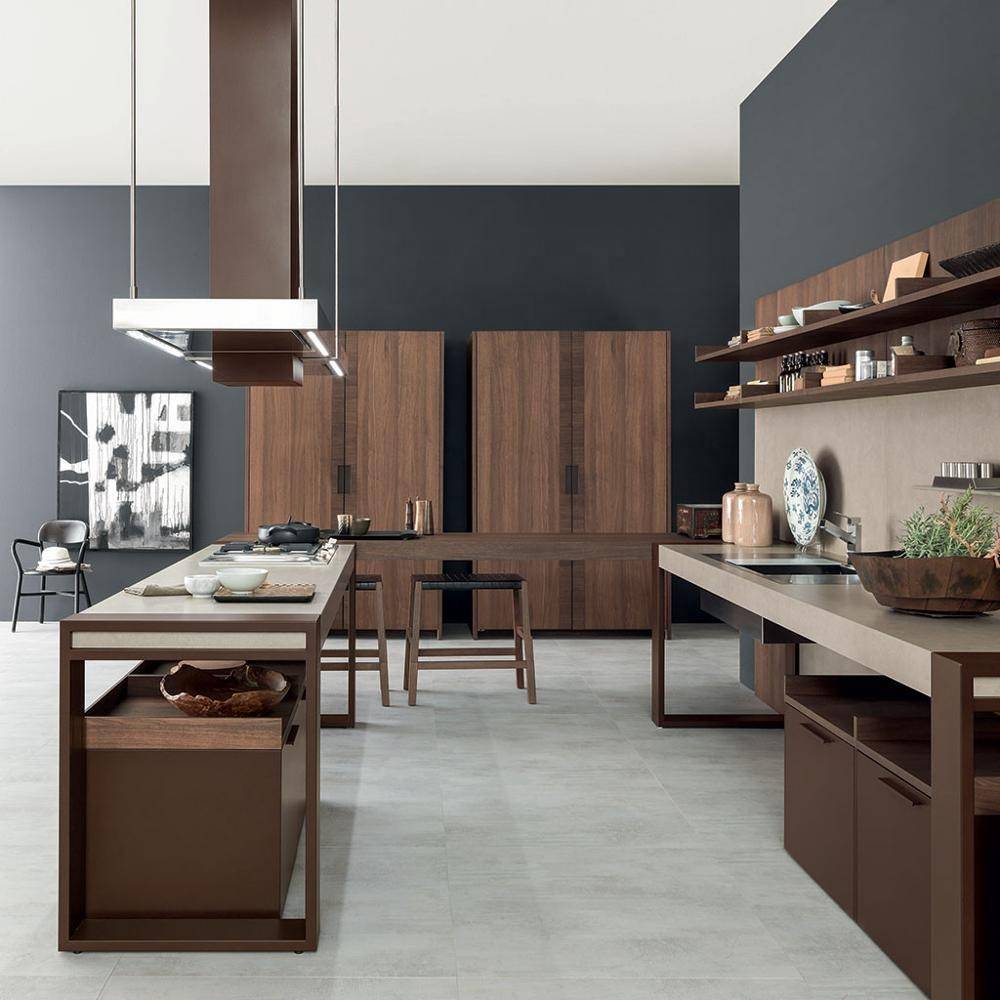 Photo inspiration: Visual Reference: Wholesale Dark Wood Modern Kitchen Cabinets Manufacturer