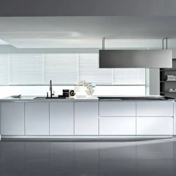 OEM Latest Modern Kitchen Furniture PVC Designs Hign Gloss Cabinet 1
