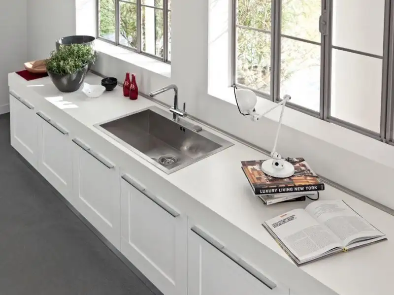 Modern Rustic Wood Kitchen Cabinets L/C by Y&R Furniture 5