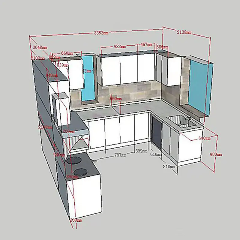 Custom Made High End Modern Kitchen Cabinets Price 3