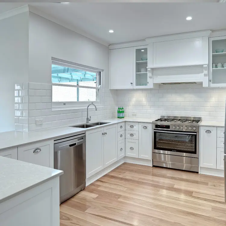 Bestmodern Dark Wood Kitchen Cabinets Maple/Oak/Solid Wood/MDF/melaminated Particle Board/PVC/ Polywood Assemble Or Knock Down. 2