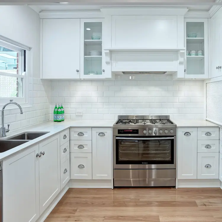 Bestmodern Dark Wood Kitchen Cabinets Maple/Oak/Solid Wood/MDF/melaminated Particle Board/PVC/ Polywood Assemble Or Knock Down. 3