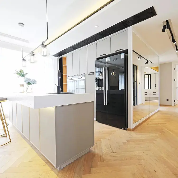 Modern Cabinet Design Price Maple/Oak/Solid Wood/MDF/melaminated Particle Board/PVC/ Polywood 2