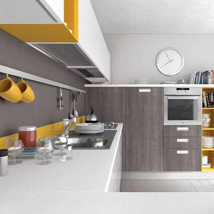 Modern style woodwhite kitchen cabinet designs apartment projects 1