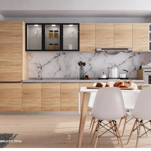 High Gloss PVC Thermofoil Kitchen Cabinets From China Factory 1