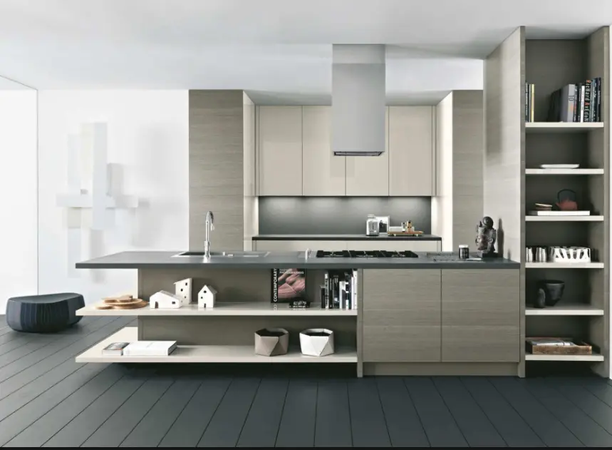 Y&r Furniture High-quality white gloss laminate kitchen cabinets Supply 3