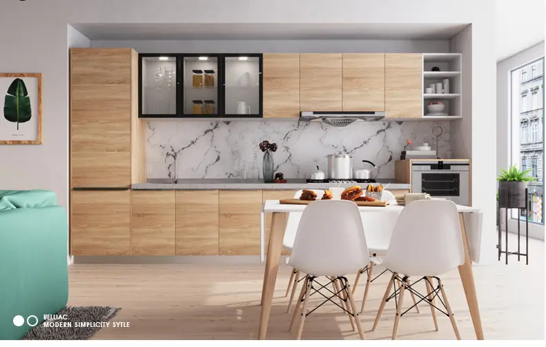 Y&r Furniture High-quality white gloss laminate kitchen cabinets Supply 2