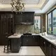 Professional Dark Wood Modern Kitchen Factory Price 4