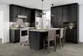 Professional Dark Wood Modern Kitchen Factory Price 2