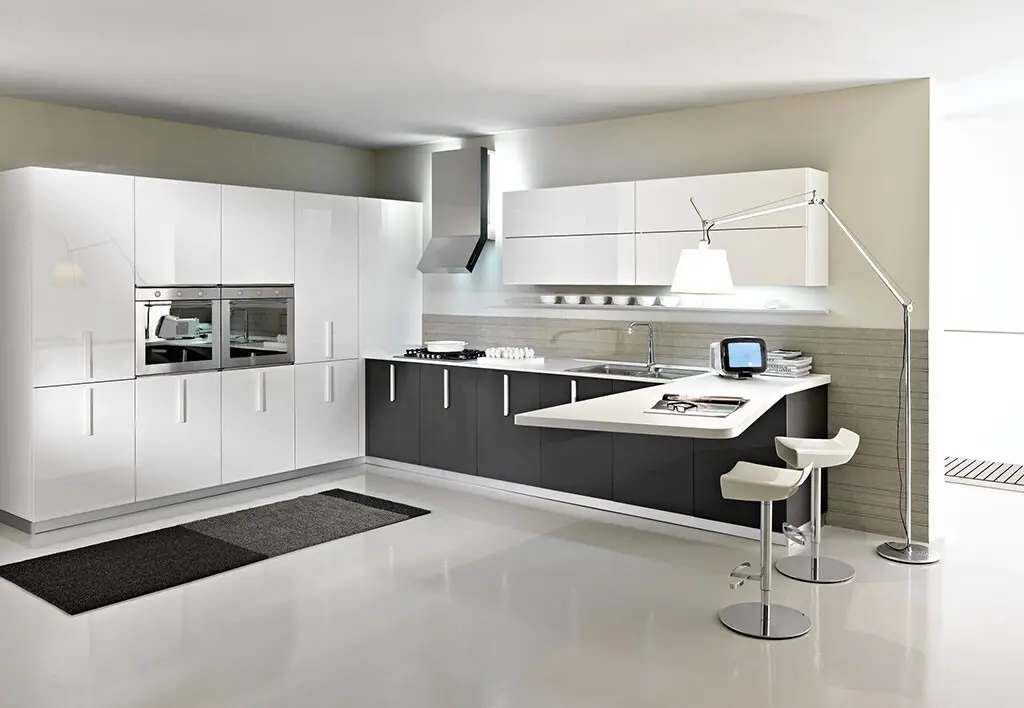 Contemporary Kitchen Wood Cabinets Suppliers Maple/Oak/Solid Wood/MDF/melaminated Particle Board/PVC/ Polywood 4