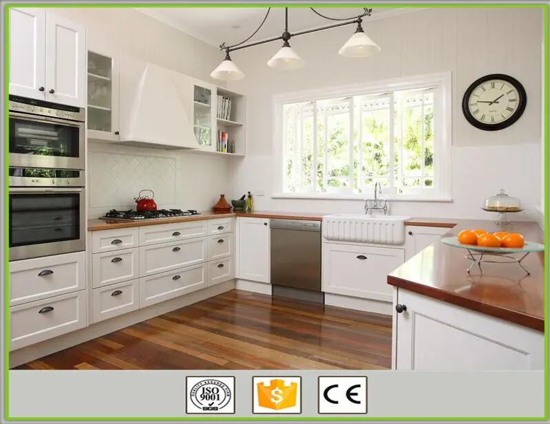 Modern Solid Wood Kitchen Cabinets Maple/Oak/Solid Wood/MDF/melaminated Particle Board/PVC/ Polywoodfactory Price 3