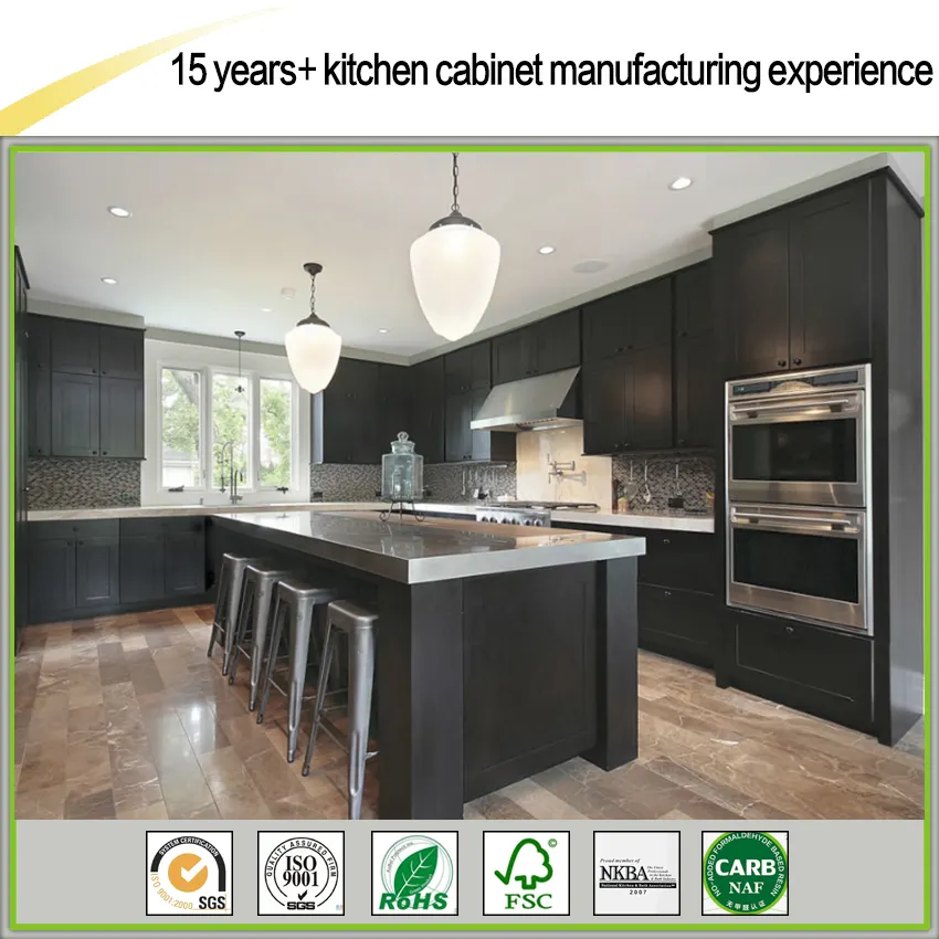 Custom Made Modern Kitchen with Natural Wood Cabinets Price List 3