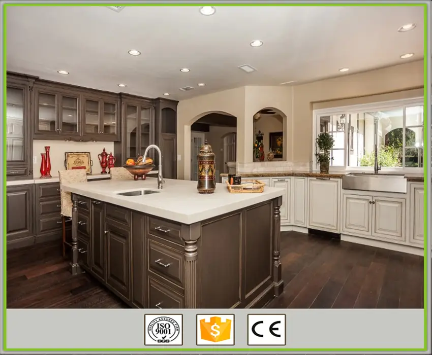 Wood Cabinets Kitchen Modern Wholesale Maple/Oak/Solid Wood/MDF/melaminated Particle Board/PVC/ Polywood 3
