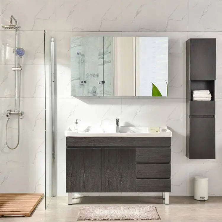 Multiple Models Solid Wood Corner Bathroom Vanity Cabinet 1