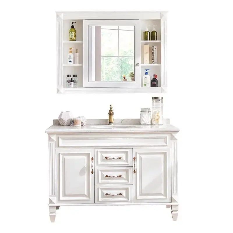 Customizedhigh Gloss Bathroom Cabinet Assemble Or Knock Down L/C 4