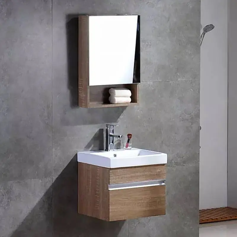 Small apartment vanity combination washbasin modern minimalist washbasin wall hangingbathroom cabinet vanity unit 1