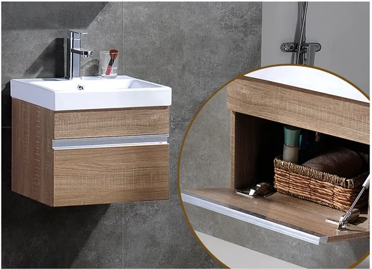 Bathroom Wash Basin Cabinet Maple/Oak/Solid Wood/MDF/melaminated Particle Board/PVC/ Polywoodfactory 5