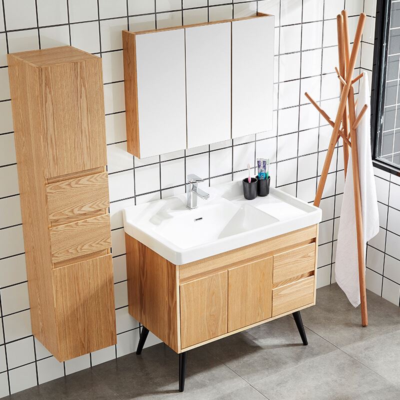 European Melamine Luxury Design Latest Modern Bathroom Cabinet Vanity 3