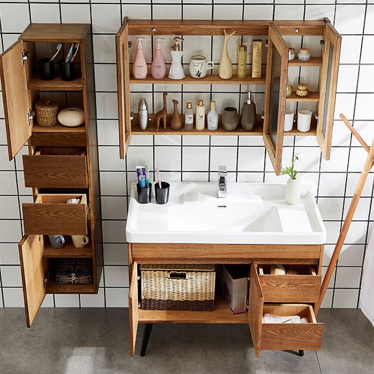 European Melamine Luxury Design Latest Modern Bathroom Cabinet Vanity 2
