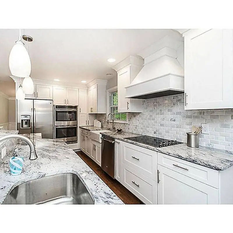 High-Quality European Cheap Solid Wood Modern Kitchen Cabinets 1