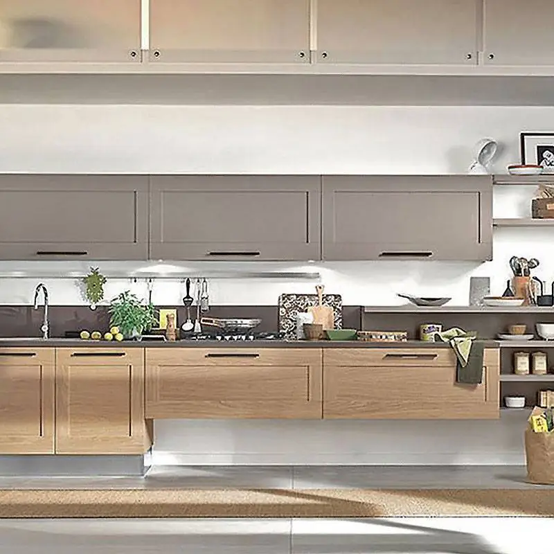 Made In China Home Design Solid Wooden Modern Kitchen Cabinets 1