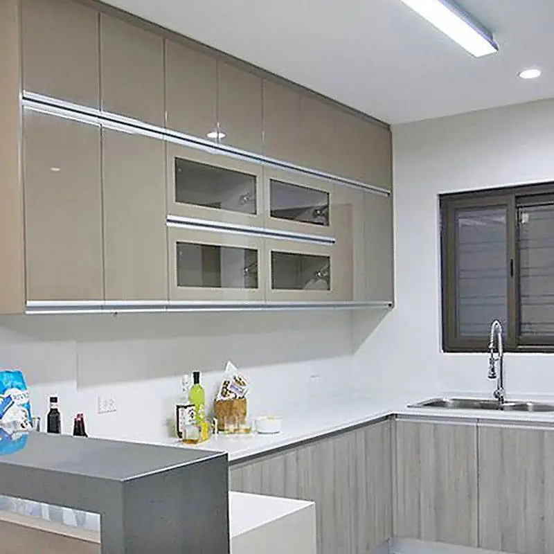 New Solid Wood Apartment European Style Kitchen Cabinets 1