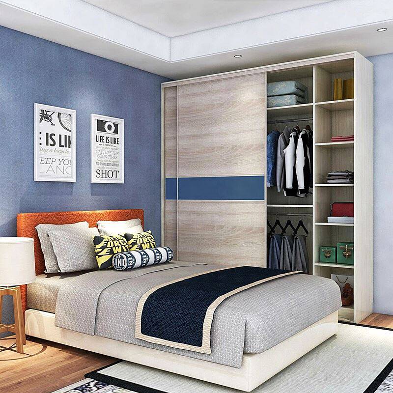 Compact Low Price Design Wood Italian Open Wardrobe Custom Closet 1