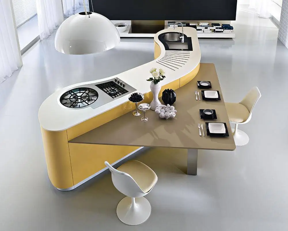 New Style High Gloss PVC Small Glossy Furniture Flat Pack Latest Kitchen Cupboard Cabinet Sets 1