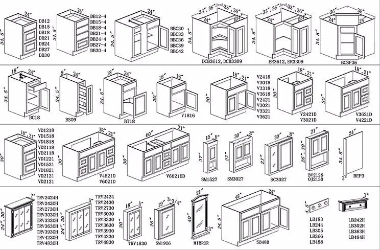 High-quality american wood kitchen cabinet manufacturers 6