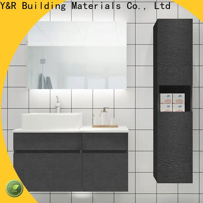 Latest high gloss bathroom cabinet factory 1