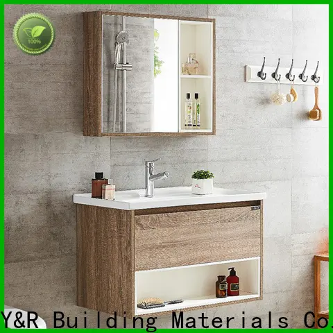 Y&R Building Material Co.,Ltd Best white bathroom cabinet factory 1