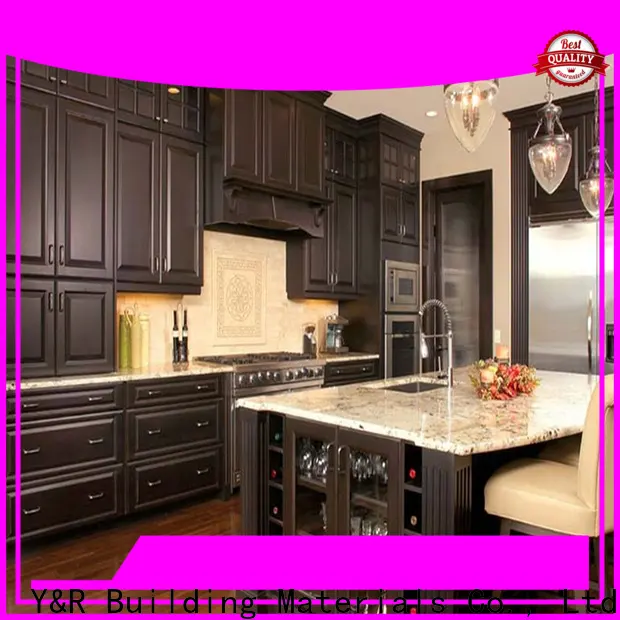 Latest black traditional kitchen cabinets factory 1