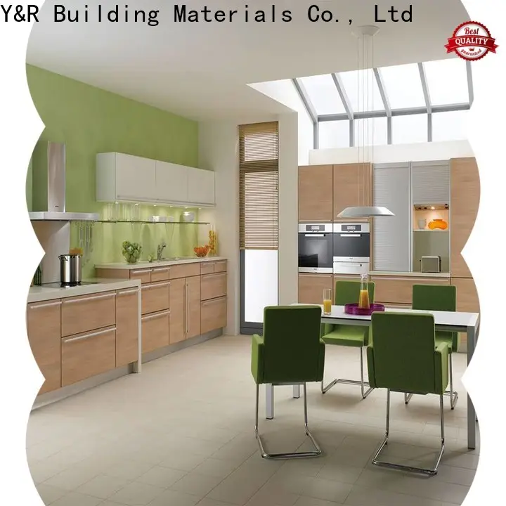 Y&r Furniture Wholesale modern high gloss white kitchen cabinets factory 1
