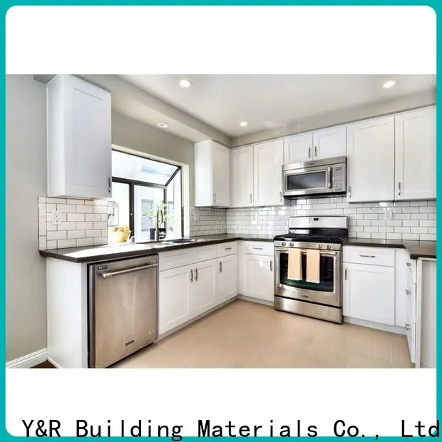 China modern black kitchen cabinets factory 1