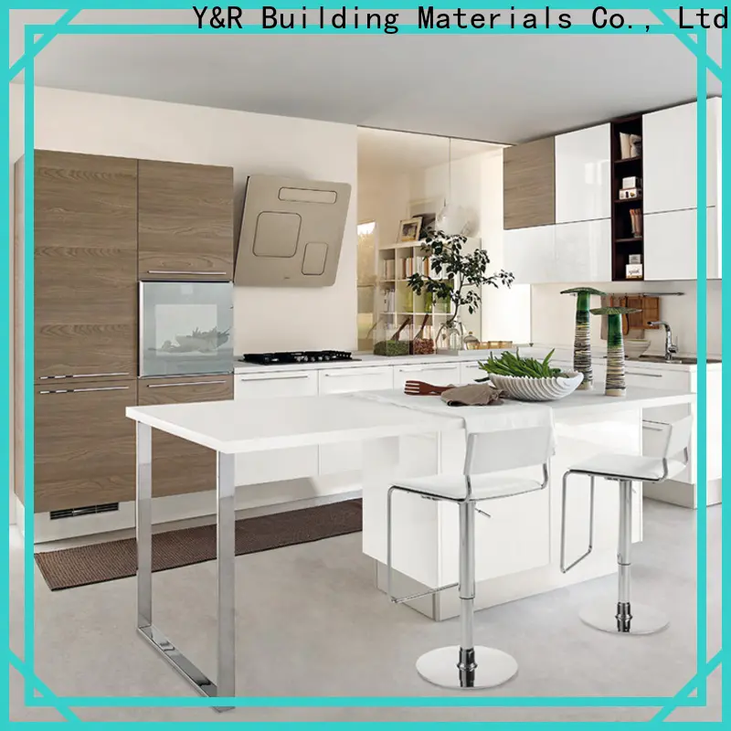 Latest modern wood kitchen cabinets for business 1