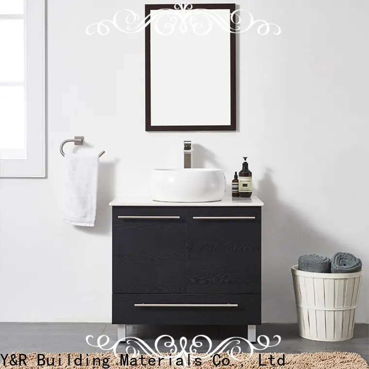 Custom black bathroom vanity for business 1