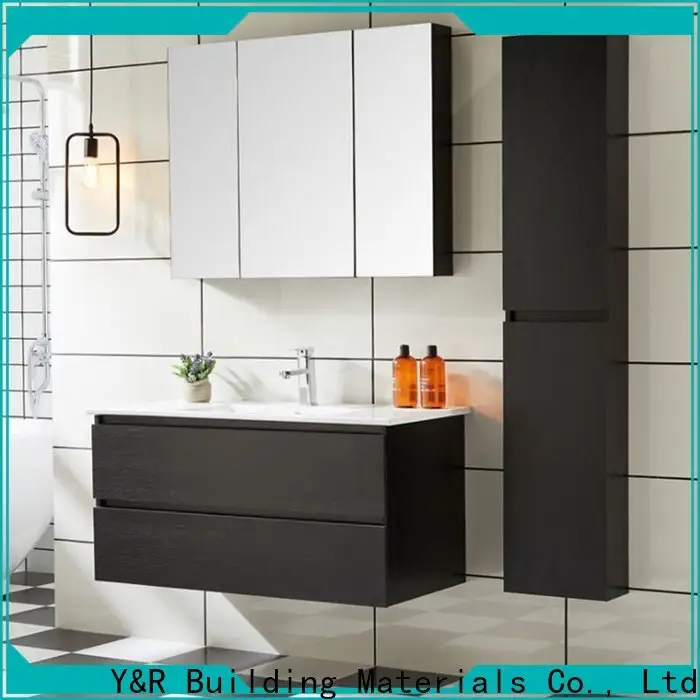 Y&r Furniture pvc bathroom cabinet with mirror manufacturers 1