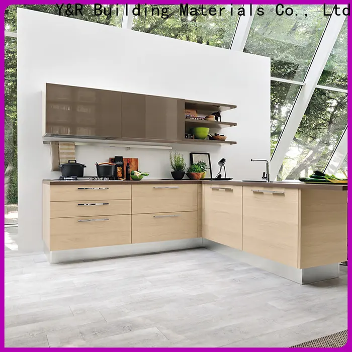 Custom modern black kitchen cabinets for business 1