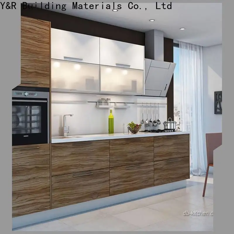 New modern black kitchen cabinets factory 1
