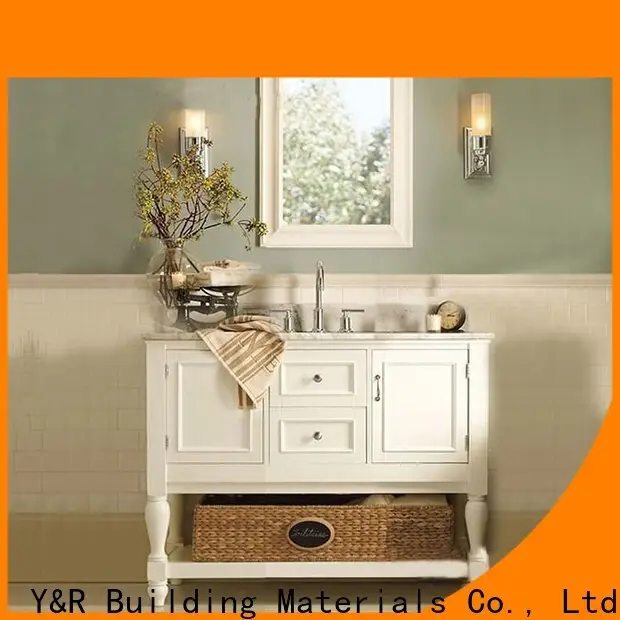 Y&r Furniture solid wood wall mounted bathroom vanity for business 1