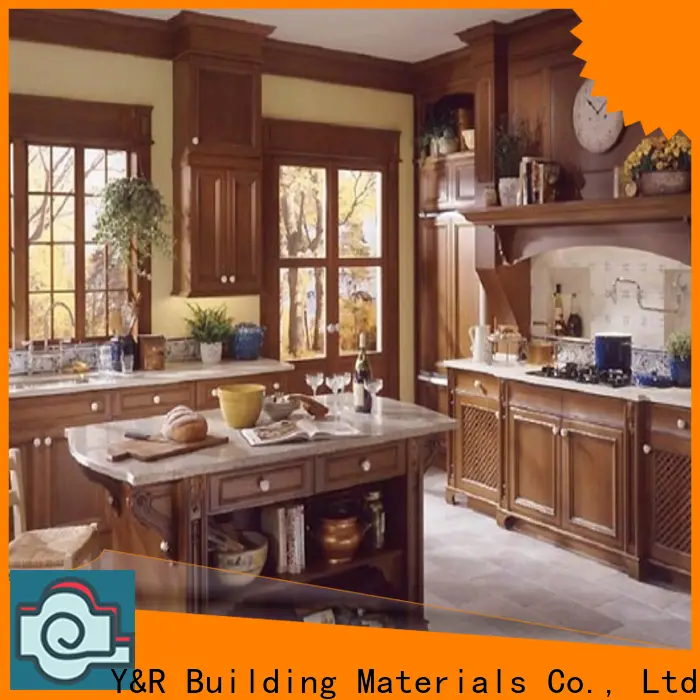 Y&r Furniture Custom black traditional kitchen cabinets manufacturers 1